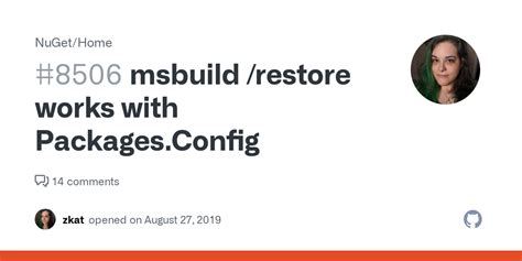 msbuild restore packages.config